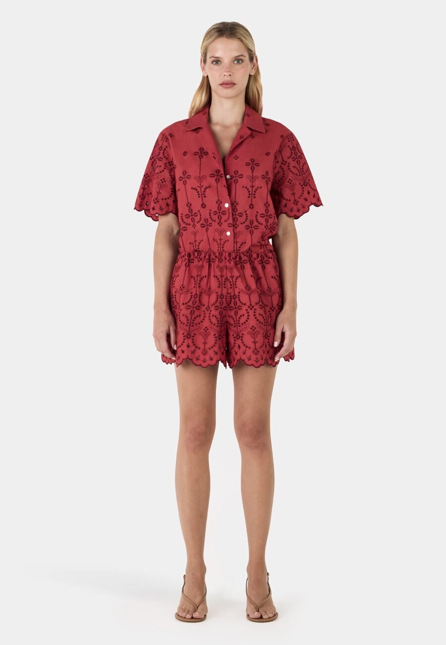 Milly Short Cherry Anglaise