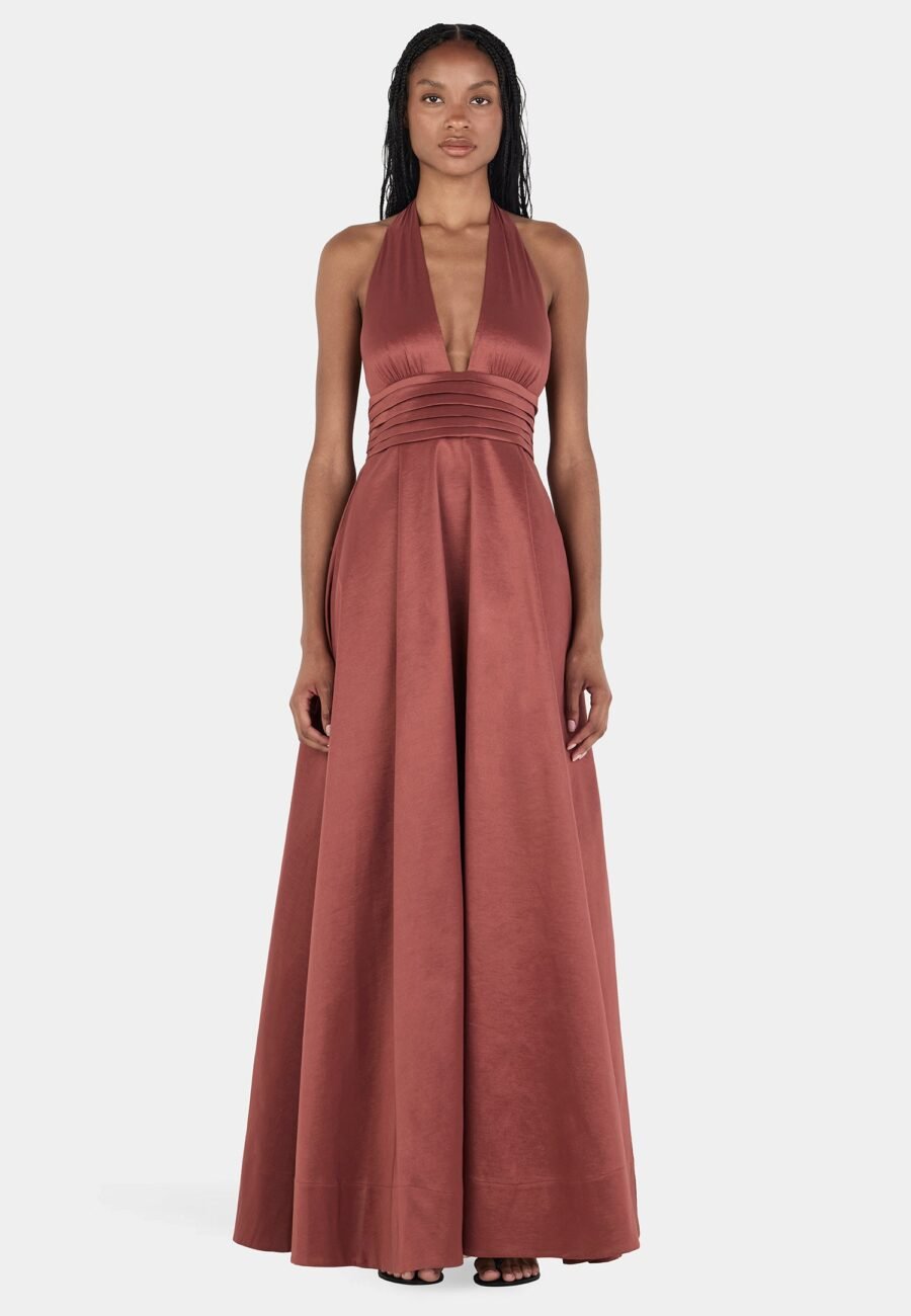 Evalina Taffeta Gown Pinot