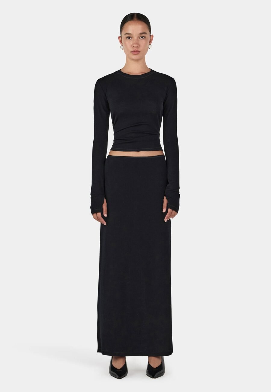 Gerard Wool Skirt Black