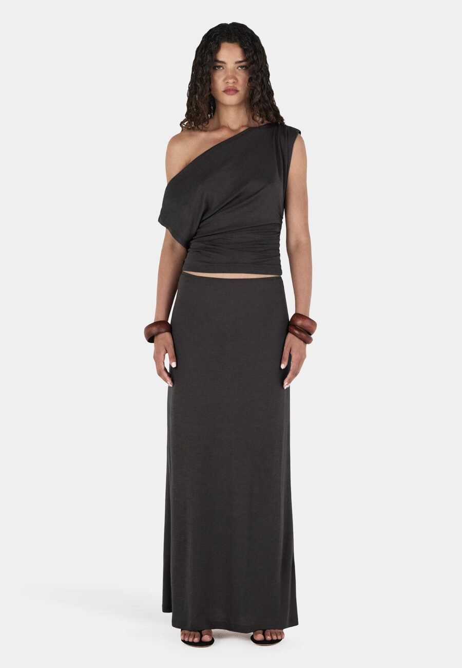 Gerard Wool Skirt Charcoal