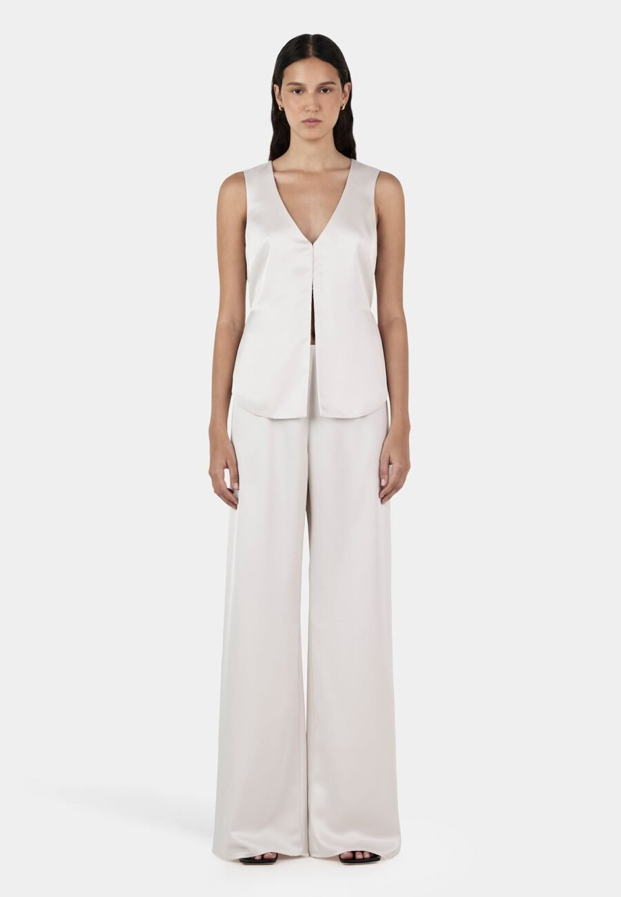 Lane Satin Pant Ivory