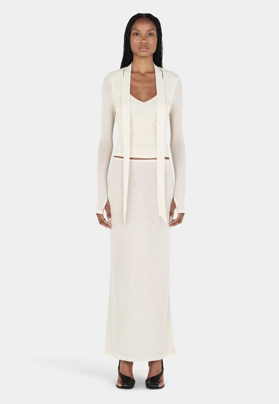 Gerard Wool Skirt Ivory