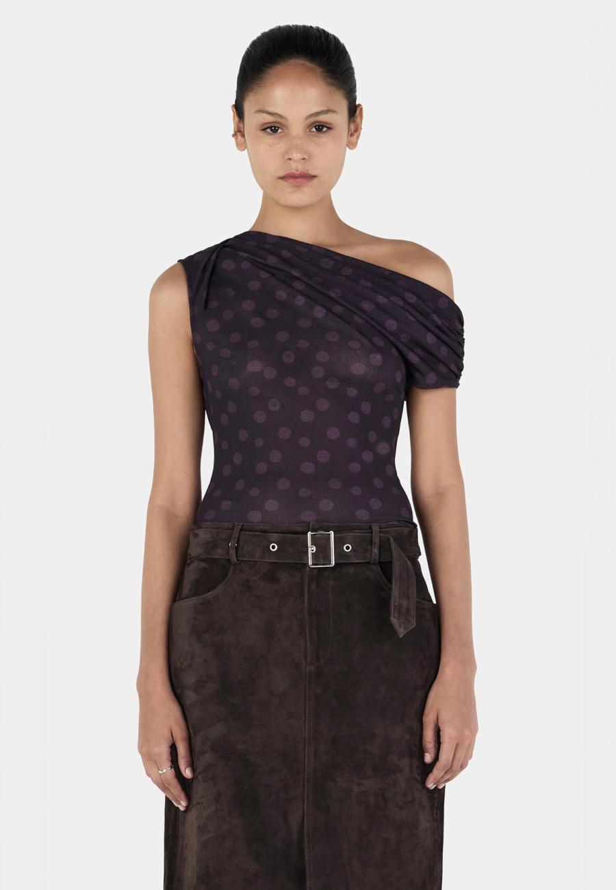 Giselle Twist Top Organic Polka